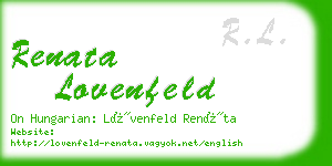renata lovenfeld business card